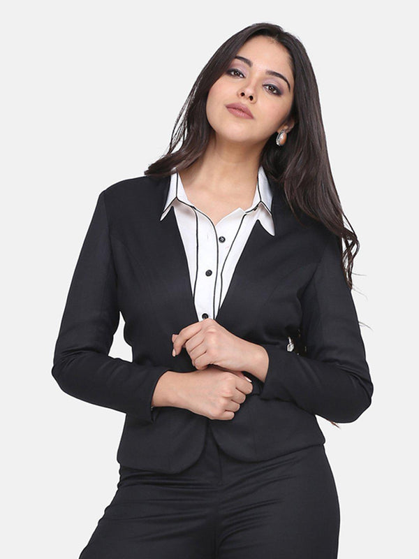 Front Open Jacket For Women - Black