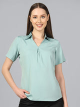 Regular crepe Top - Light Green