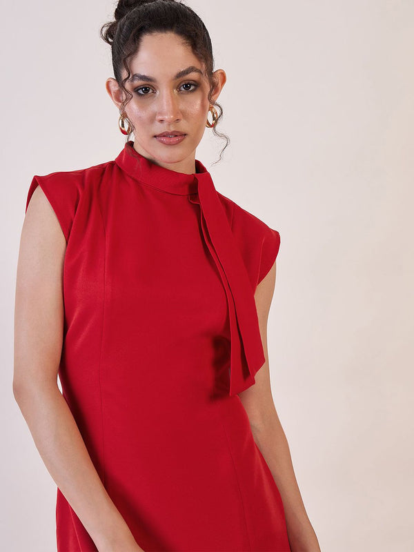 Red Shift Dress