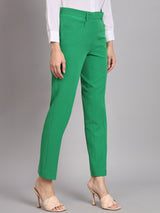 Regular Fit Mid Waist Trouser - Parrot Green