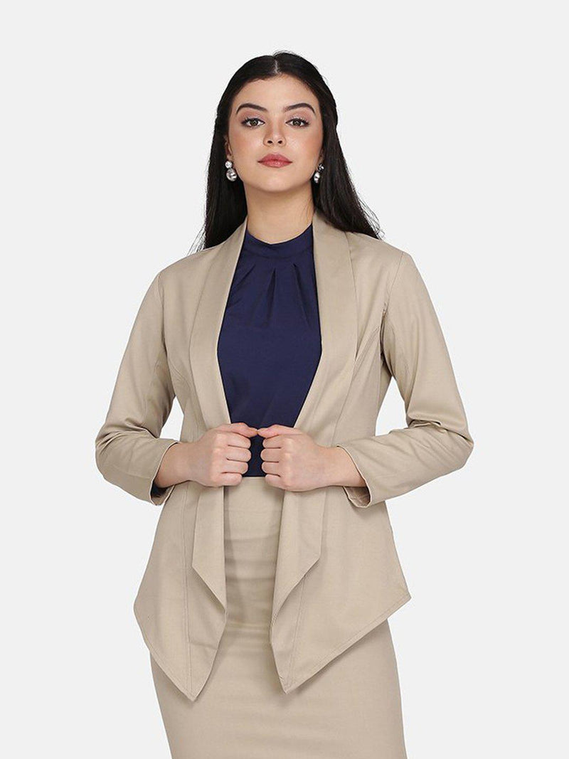 Hazel Wood Beige Skirt Suit