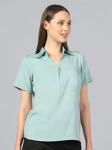 Regular crepe Top - Light Green