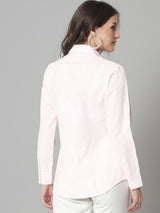 Collared Cotton Shirt- Pink