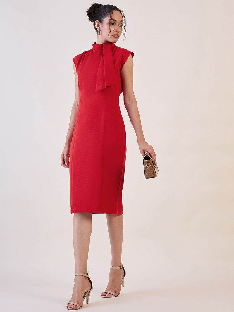 Red Shift Dress