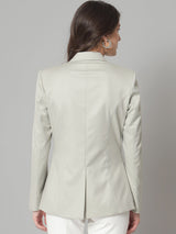 Notched Collar Blazer- Sage Green