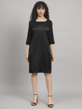 Satin Party Dress - Black