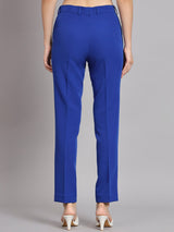 Regular Fit Mid Waist Trouser - Ink Blue