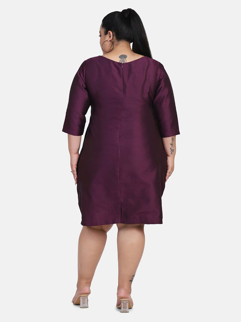 Dupioni Evening Dress - Purple