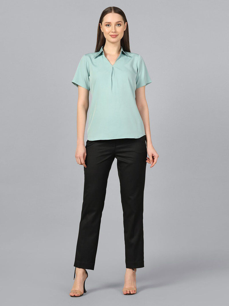 Regular crepe Top - Light Green