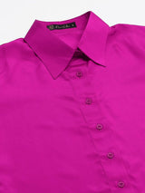 Collared Crepe Shirt- Pink