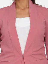 Stylish Lapel less Stretch Blazer for Women - Pink