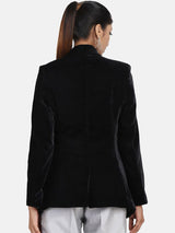 Velvet Blazer - Black